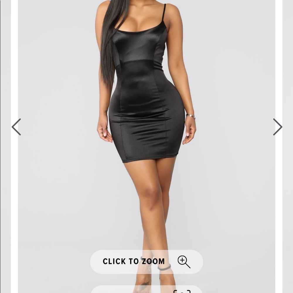 Fashion Nova satin hot pink dress